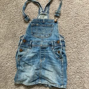 Denim overall skirt
